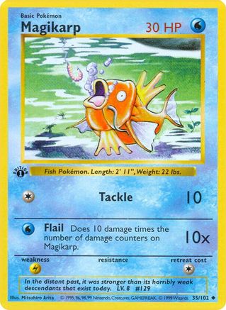 Magikarp 035  - Unlimited Base Set Shadowless - Uncommon