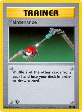 Maintenance 083  - Unlimited Base Set Shadowless - Uncommon