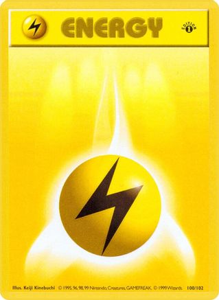 Lightning Energy 100  - 1st Edition Base Set Shadowless - Common