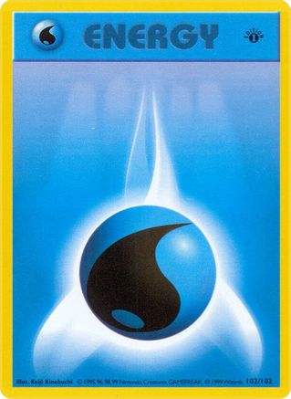 Water Energy 102  - Unlimited Base Set Shadowless - Common