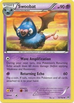 Swoobat 072  - Reverse Holofoil XY  BREAKthrough - Uncommon