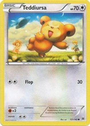 Teddiursa 121  - Reverse Holofoil XY  BREAKthrough - Common