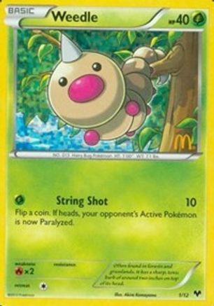 Weedle - 1/12/12  - Holofoil McDonalds Promos 2014 - Promo