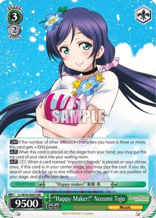 "Happy Maker!" Nozomi Tojo (LL/W34-E003 RR) - Love Live! Vol. 2