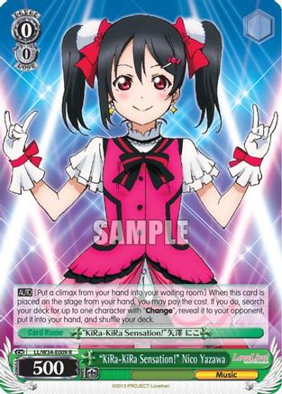 "KiRa-KiRa Sensation!" Nico Yazawa (LL/W34-E009 R) - Love Live! Vol. 2