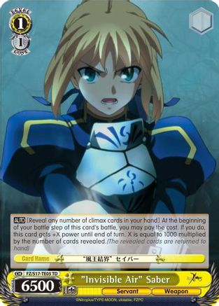 "Invisible Air" Saber (TD) (FZ/S17-TE05 TD) - Fate/Zero