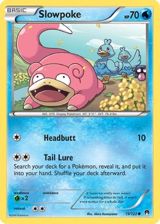 Slowpoke 019  - Reverse Holofoil XY  BREAKpoint - Common