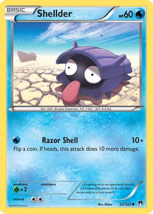 Shellder (22) 022  - Reverse Holofoil XY  BREAKpoint - Common