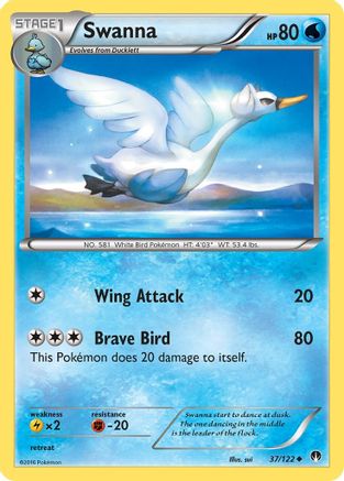 Swanna  - Reverse Holofoil XY  BREAKpoint - Uncommon