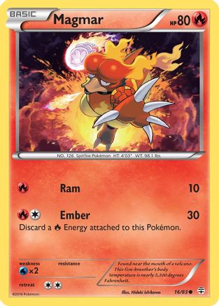 Magmar 016/83  - Reverse Holofoil Generations - Common