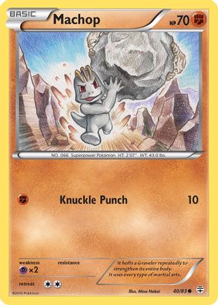 Machop 040  - Reverse Holofoil Generations - Common