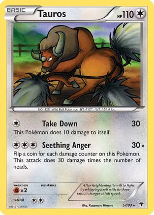 Tauros/83  - Reverse Holofoil Generations - Rare