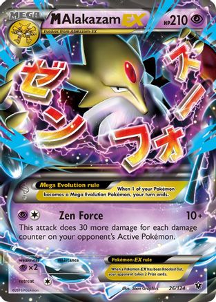 M Alakazam EX 026  - Holofoil XY  Fates Collide - Ultra Rare