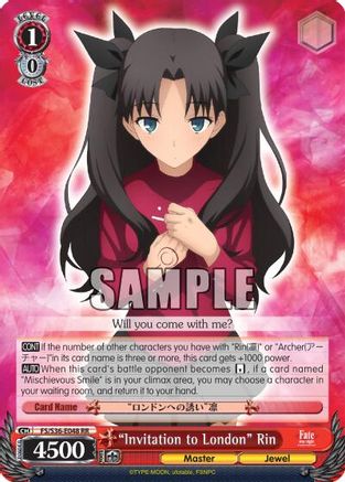 "Invitation to London" Rin (FS/S36-E048 RR) - Fate/stay night [Unlimited Blade Works] Vol. II