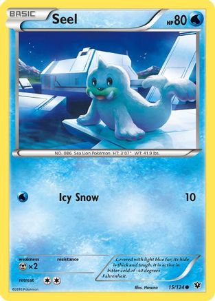 Seel 015  - Reverse Holofoil XY  Fates Collide - Common