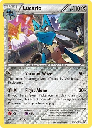 Lucario (63) 063  - Holofoil XY  Fates Collide - Holo Rare