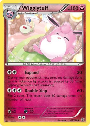 Wigglytuff 066  - Reverse Holofoil XY  Fates Collide - Uncommon