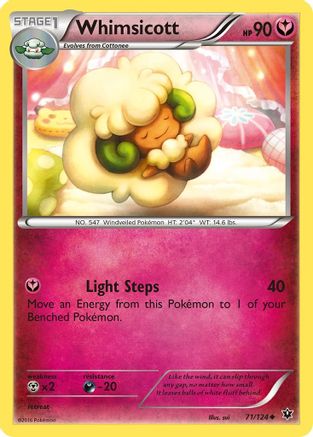 Whimsicott 071  - Reverse Holofoil XY  Fates Collide - Uncommon