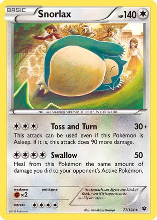 Snorlax 077  XY  Fates Collide - Rare