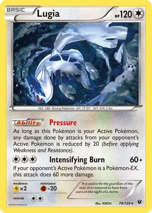 Lugia 078  XY  Fates Collide - Rare