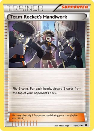 Team Rocket's Handiwork 112  - Reverse Holofoil XY  Fates Collide - Uncommon