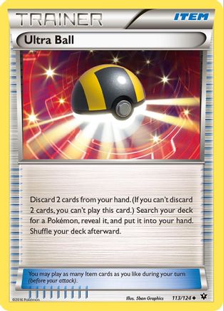 Ultra Ball 113  - Reverse Holofoil XY  Fates Collide - Uncommon