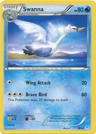 Swanna (18)  XY Trainer Kit Pikachu Libre & Suicune - Common