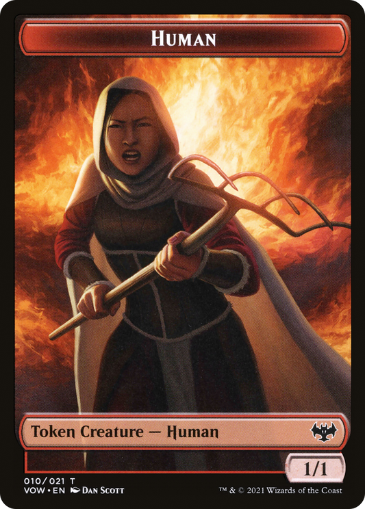 Human (TVOW-010) - Innistrad: Crimson Vow Tokens Foil