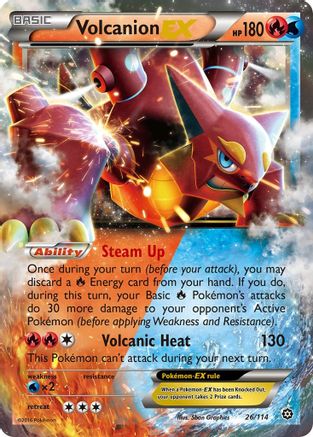 Volcanion EX 026  - Holofoil XY  Steam Siege - Ultra Rare
