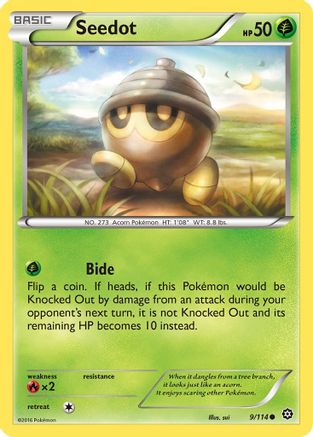 Seedot 009  - Reverse Holofoil XY  Steam Siege - Common