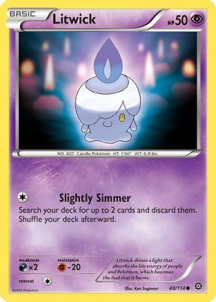 Litwick 048  - Reverse Holofoil XY  Steam Siege - Common