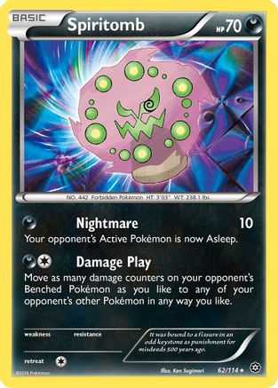 Spiritomb 062  - Reverse Holofoil XY  Steam Siege - Rare