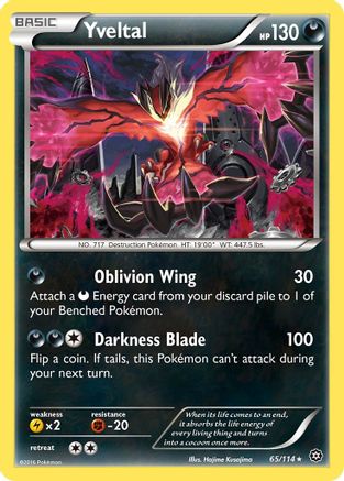 Yveltal 065  - Holofoil XY  Steam Siege - Holo Rare