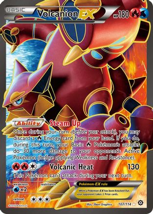 Volcanion EX (Full Art) 107  - Holofoil XY  Steam Siege - Ultra Rare