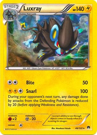 Luxray - 46/122 (Cracked Ice Holo)/122  - Holofoil Deck Exclusives - Holo Rare