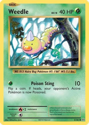 Weedle 005  XY  Evolutions - Common