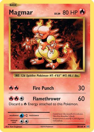 Magmar 020  - Reverse Holofoil XY  Evolutions - Uncommon