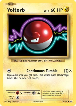 Voltorb 039  - Reverse Holofoil XY  Evolutions - Common