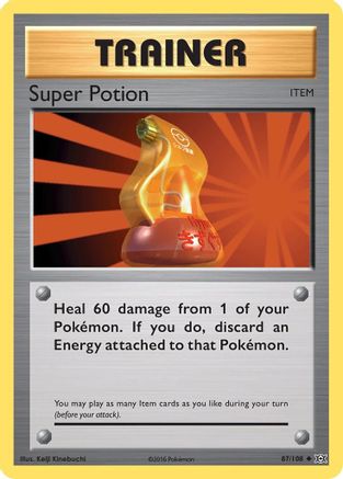 Super Potion 087  - Reverse Holofoil XY  Evolutions - Uncommon