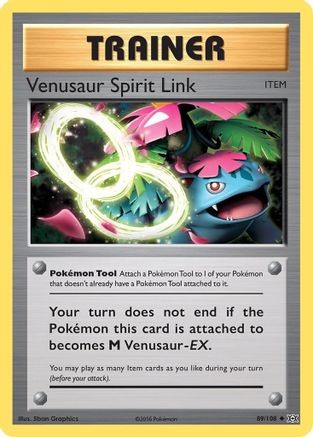 Venusaur Spirit Link 089  - Reverse Holofoil XY  Evolutions - Uncommon