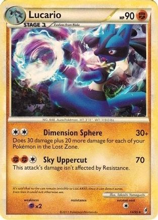 Lucario - 14/95 (Cracked Ice Holo)/095  - Holofoil Deck Exclusives - Holo Rare