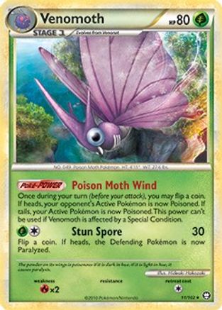Venomoth - 11/102 (HGSS Triumphant)/102  Deck Exclusives - Rare