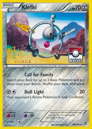 Klefki - 66/119 (Pokemon League) [1st Place]/119  - Reverse Holofoil League & Championship Cards - Promo