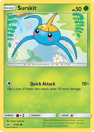 Surskit 007  - Reverse Holofoil SM Base Set - Common