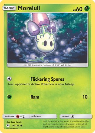 Morelull 016  - Reverse Holofoil SM Base Set - Common