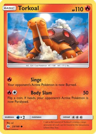 Torkoal 023  SM Base Set - Common