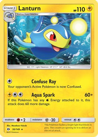 Lanturn 050  SM Base Set - Rare
