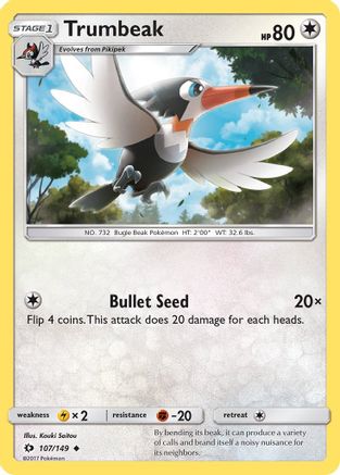 Trumbeak 107  - Reverse Holofoil SM Base Set - Uncommon