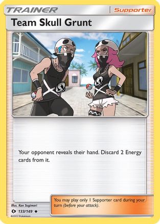 Team Skull Grunt 133  - Reverse Holofoil SM Base Set - Uncommon