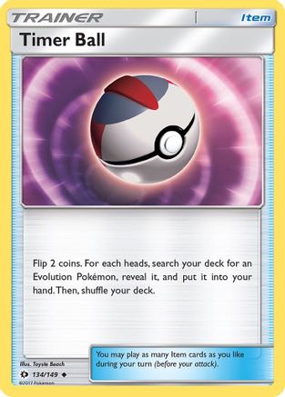 Timer Ball 134  SM Base Set - Uncommon